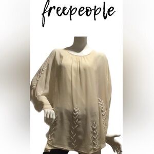 Free People beaded Chiffon Cape Tunic/Dress